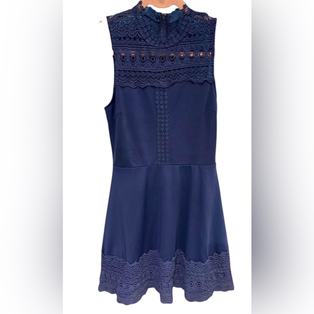 Francesca ‘Kady’ Royal Blue Dress XS Lace Trim - Picture 3 of 8
